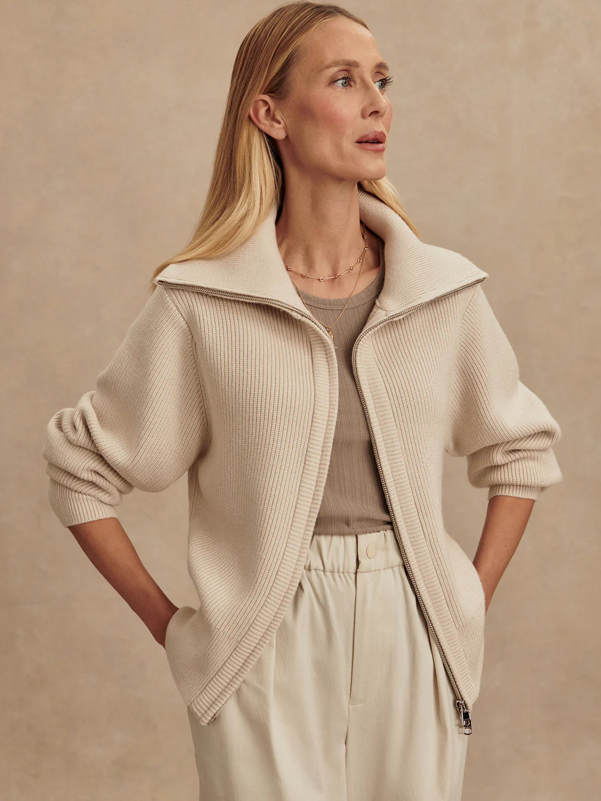 Enrico Zip-Through Knit Jacket