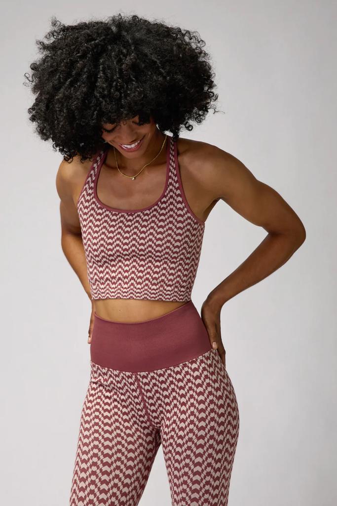 Athena Seamless Jacquard Crop