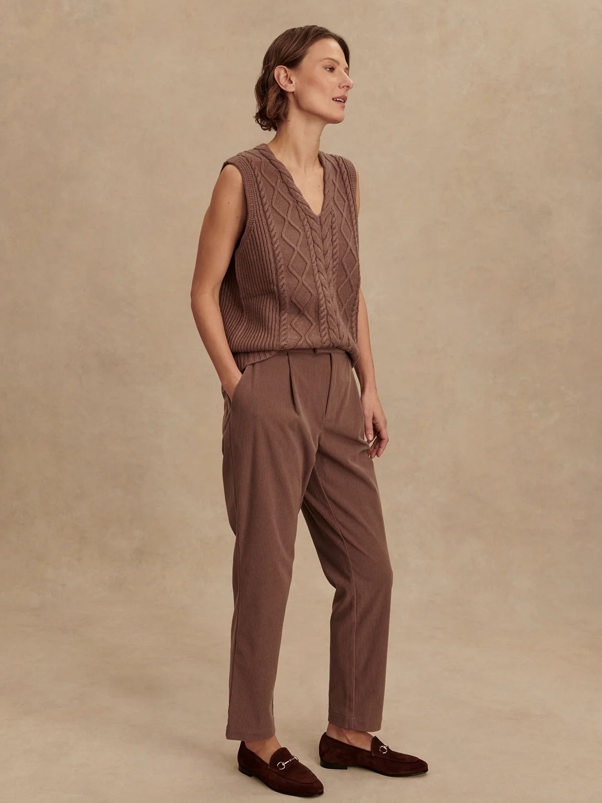 Kay Cable Knit Vest
