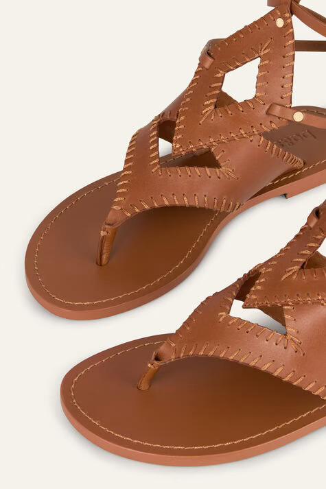 Capri Flat Leather Sandals