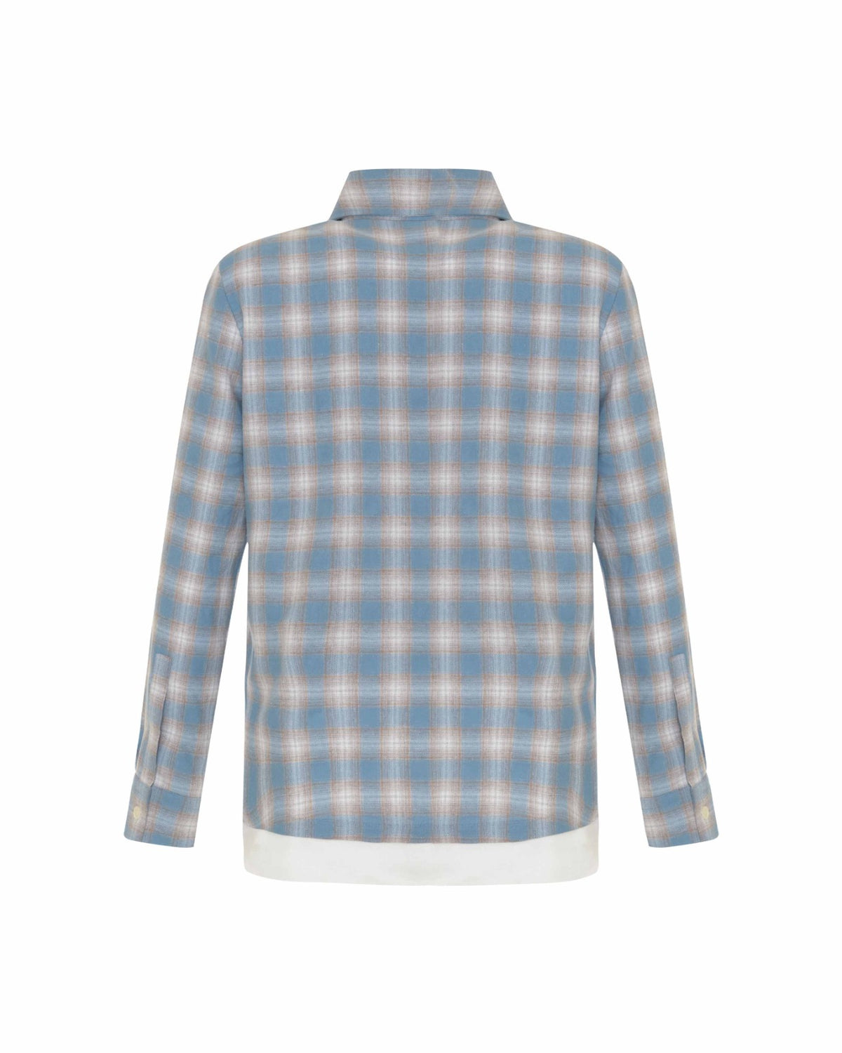 Europa Plaid Flannel Beaded Collar Shirt
