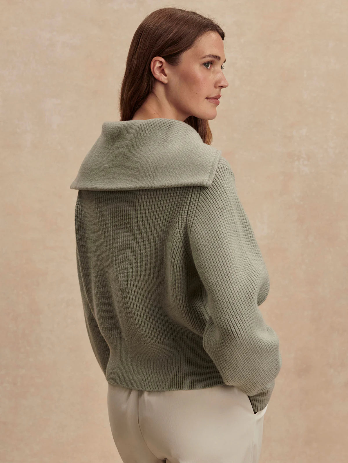 Maura Half-Zip Rib Knit