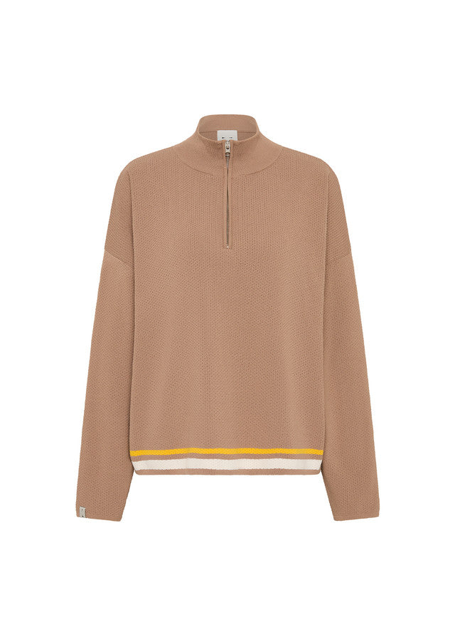 Veneto Carter Knit Zip Top