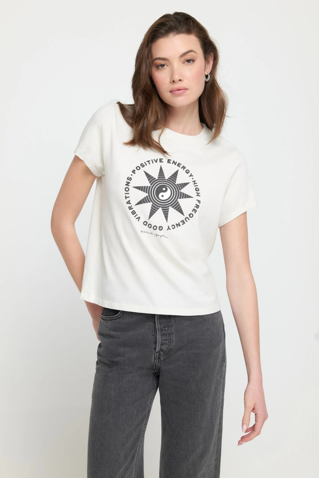 Yin Yang Star Lila Ss  Tee