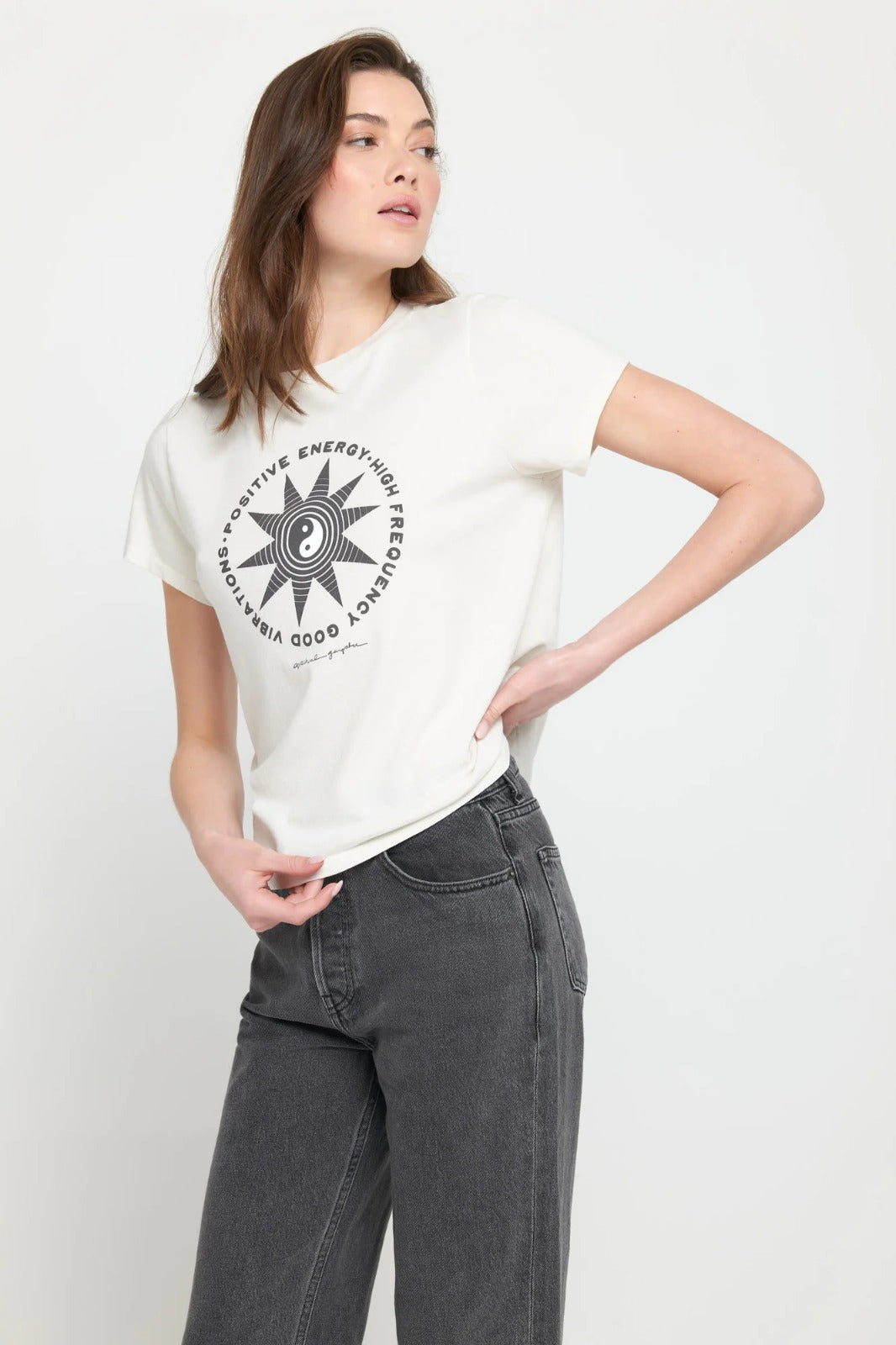 Yin Yang Star Lila Ss  Tee