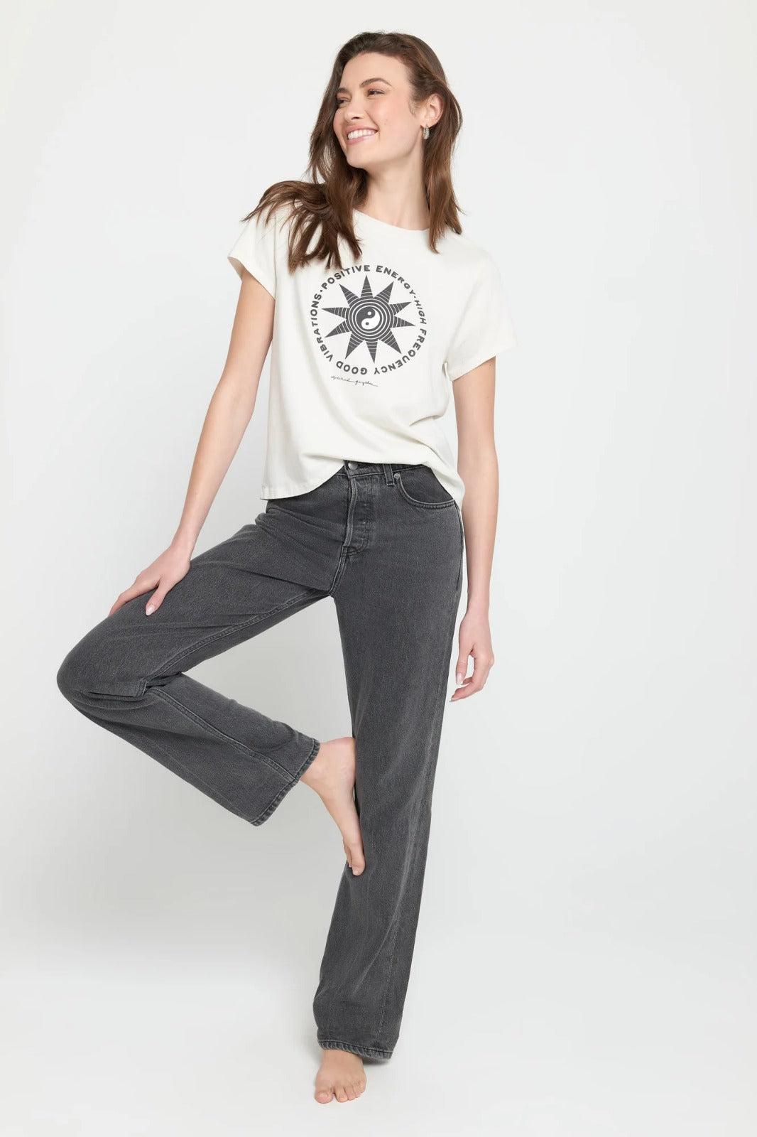 Yin Yang Star Lila Ss  Tee