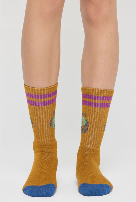 High Vibes Stripe Crew Sock