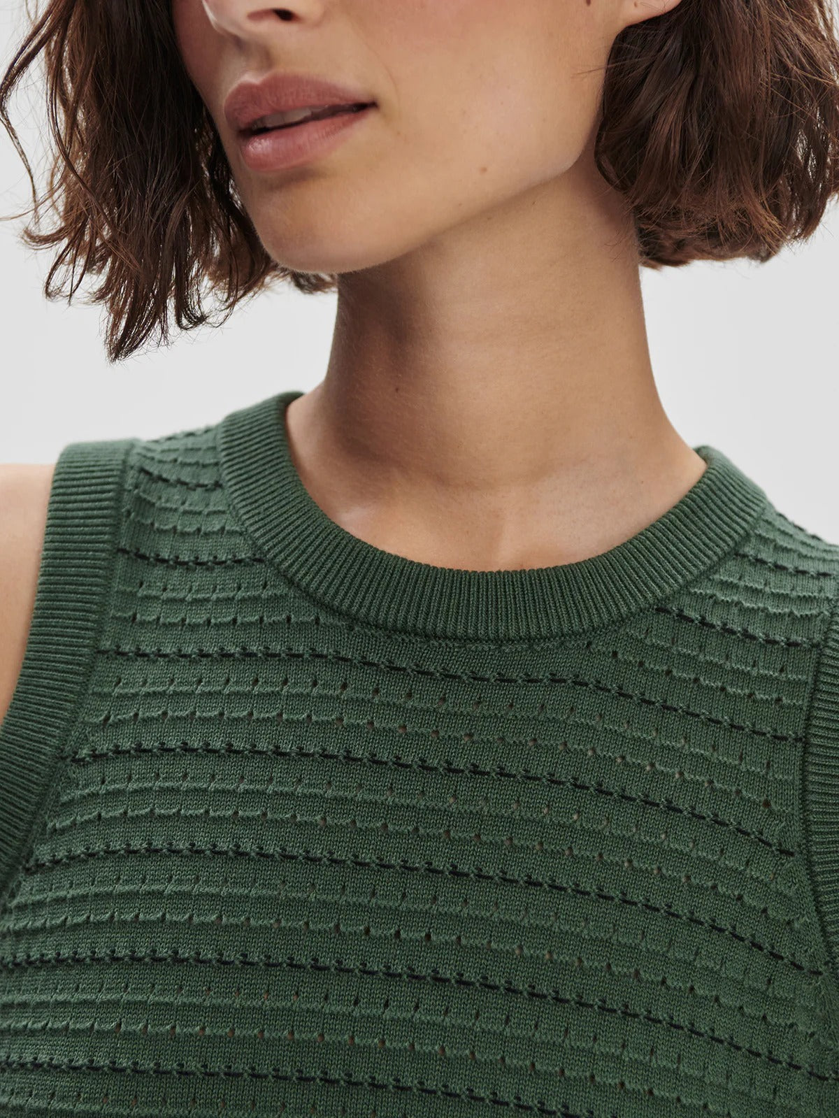 Mindy Contrast Stitch Knit Dress
