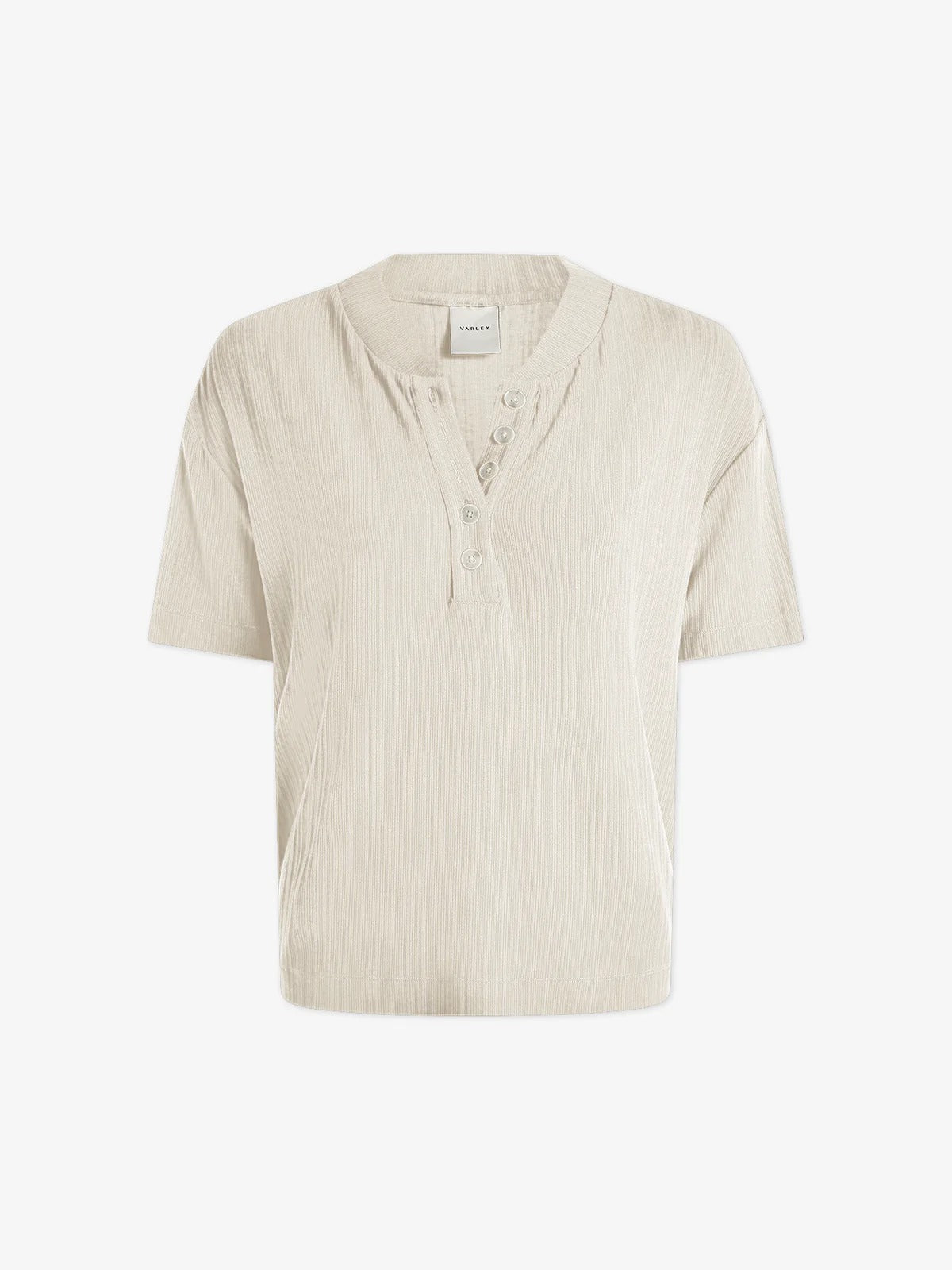 Kasey Mock Placket Rib Tee