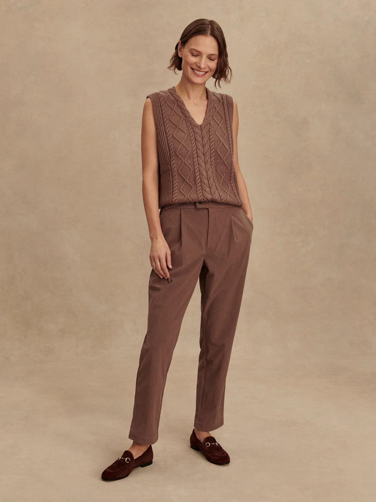 Kay Cable Knit Vest
