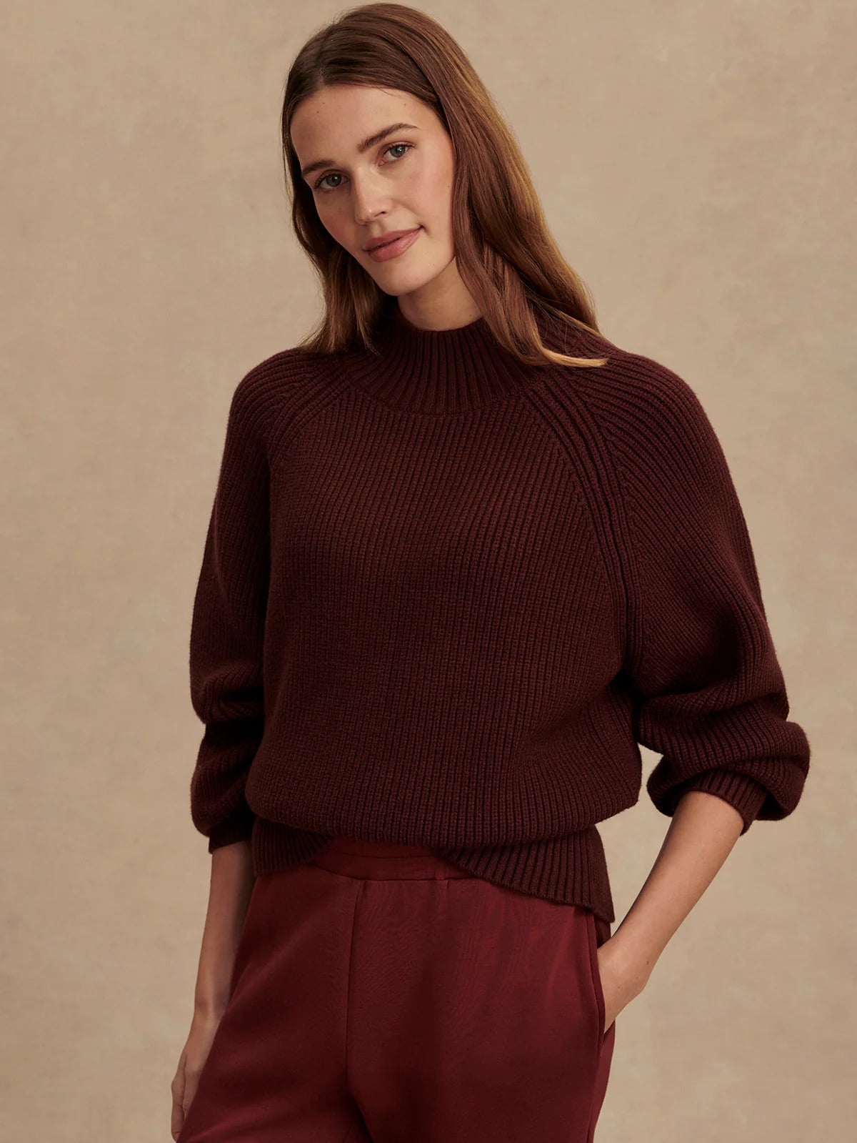 Martina High-Neck Rib Knit