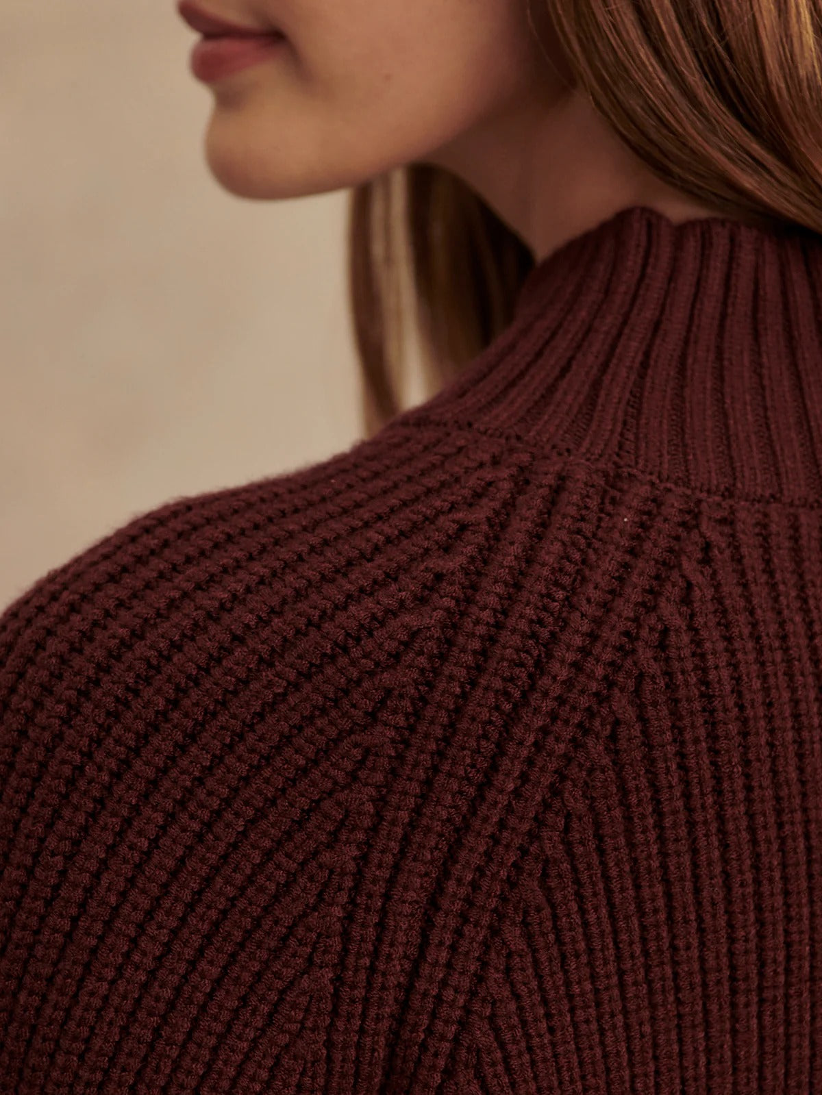 Martina High-Neck Rib Knit