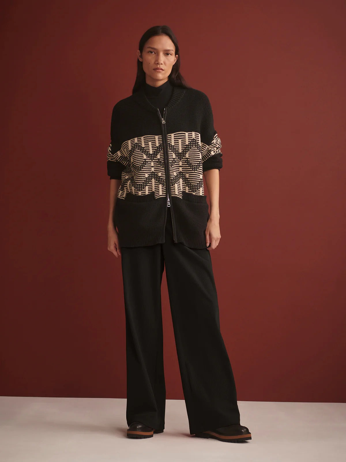 Linnea Fairisle Knit Jacket