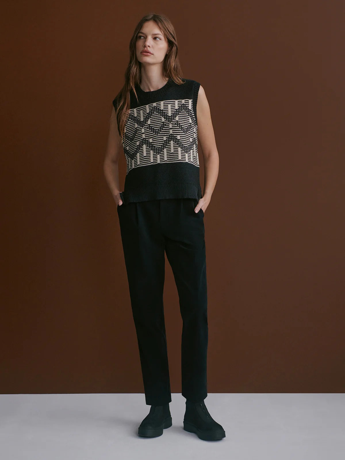 Oline Fairisle Knit Vest