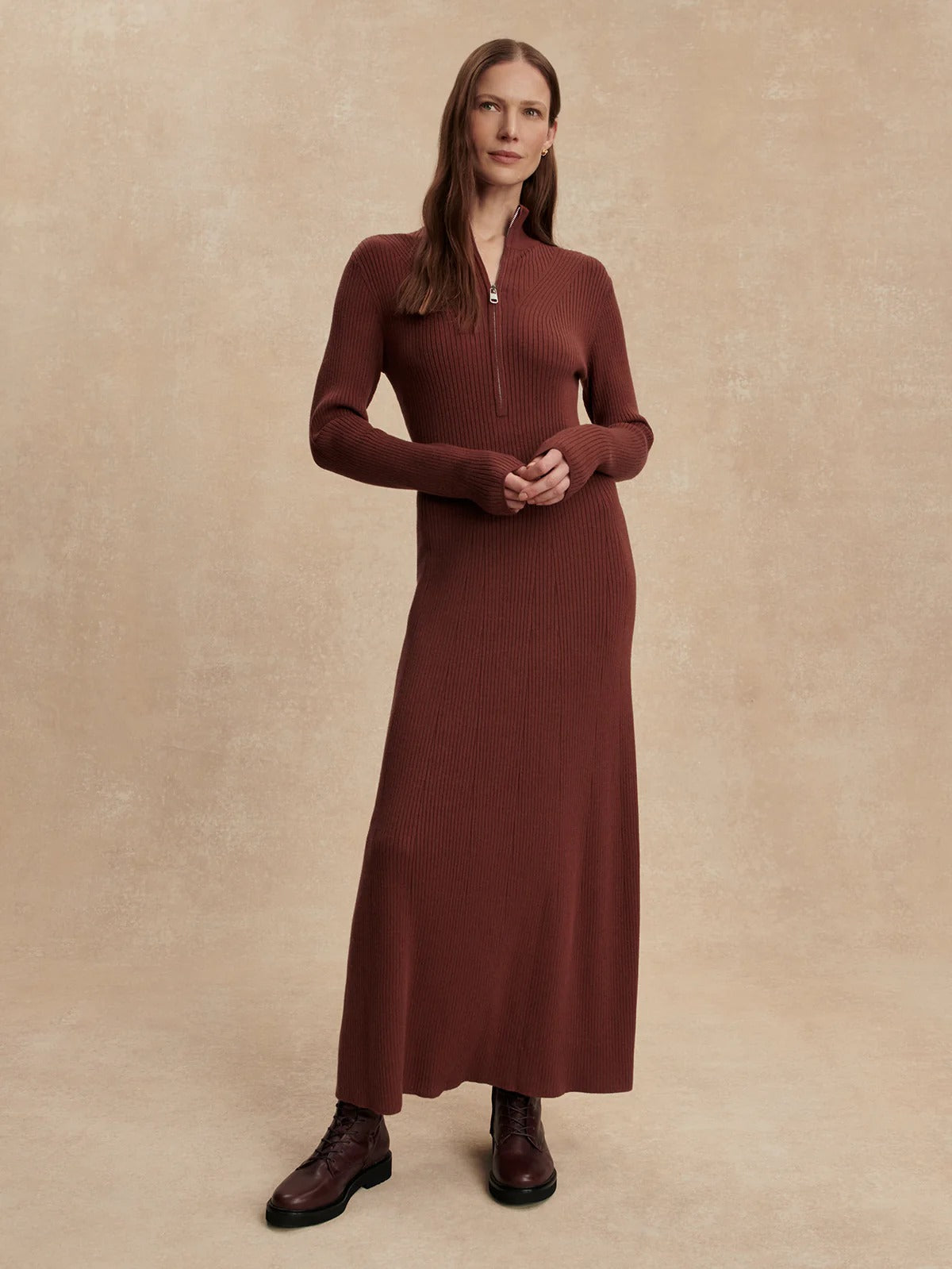 Burnet Zip Knit Maxi Dress