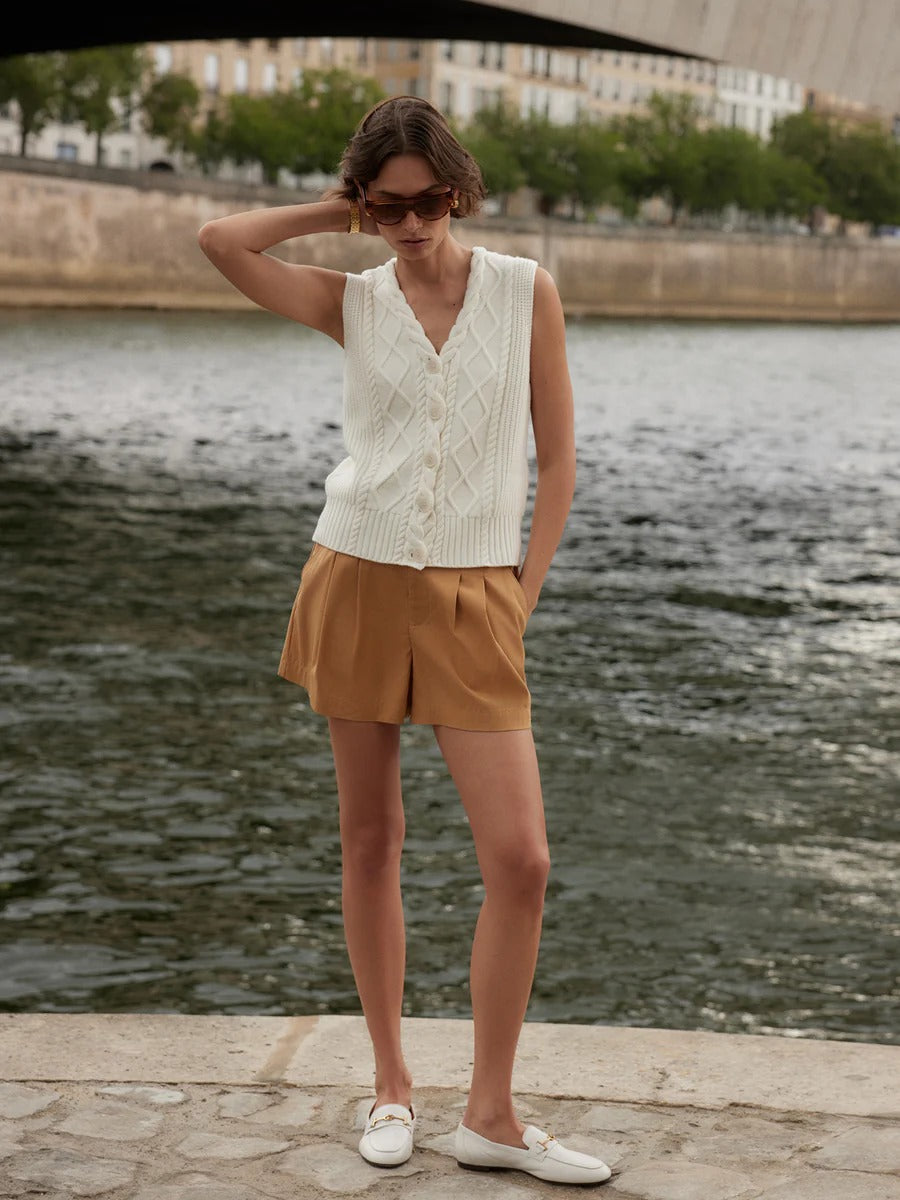 Tatyana Cable Knit Vest