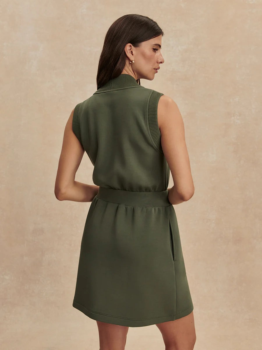 Polyanna Half-Zip Dress