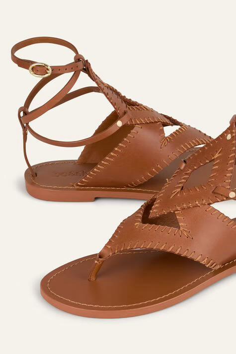 Capri Flat Leather Sandals