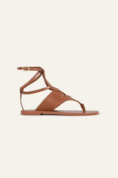 Capri Flat Leather Sandals