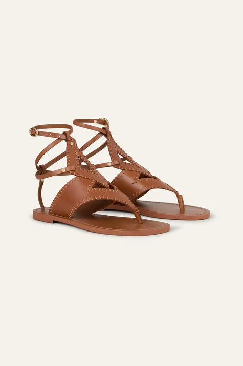 Capri Flat Leather Sandals