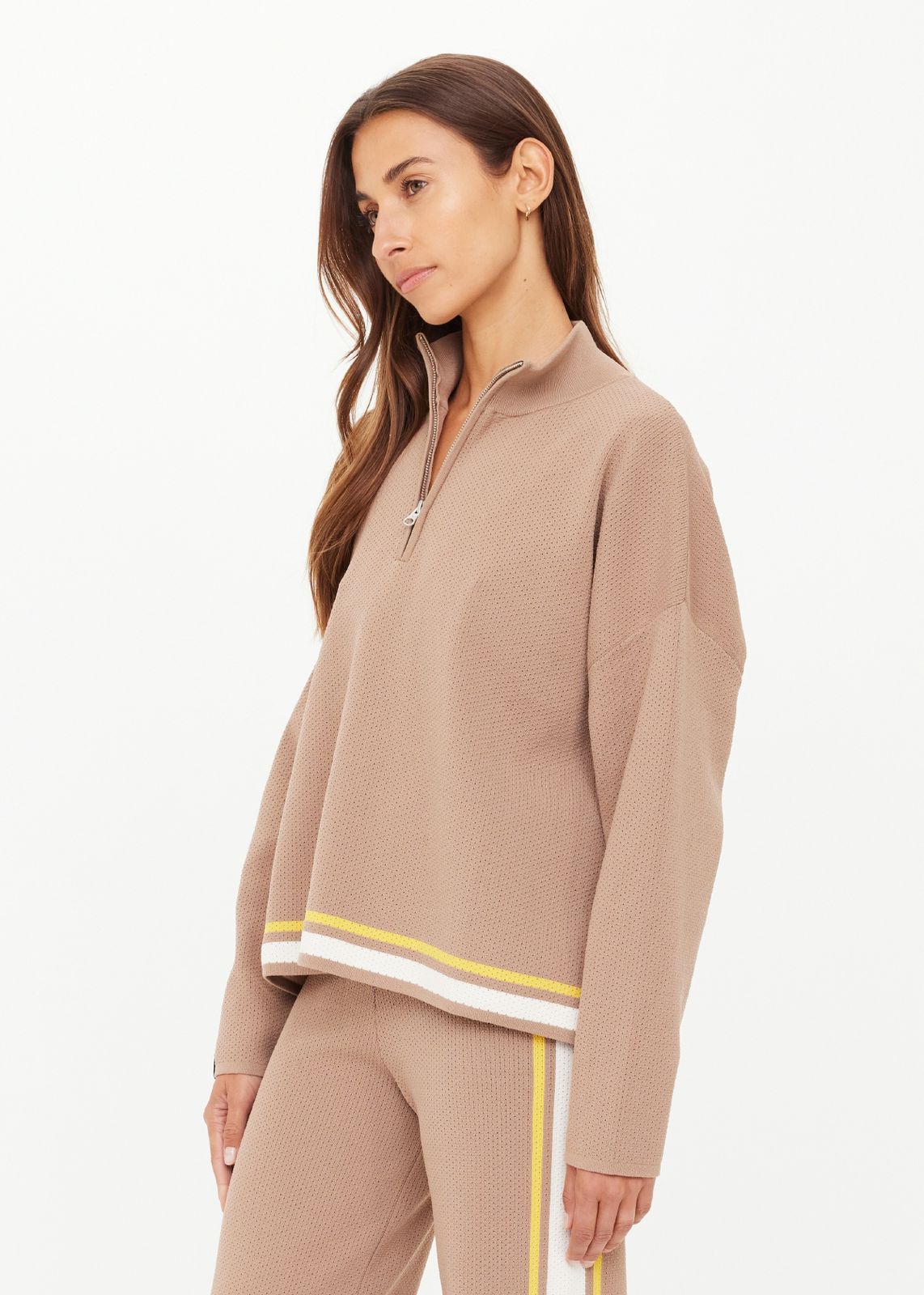 Veneto Carter Knit Zip Top