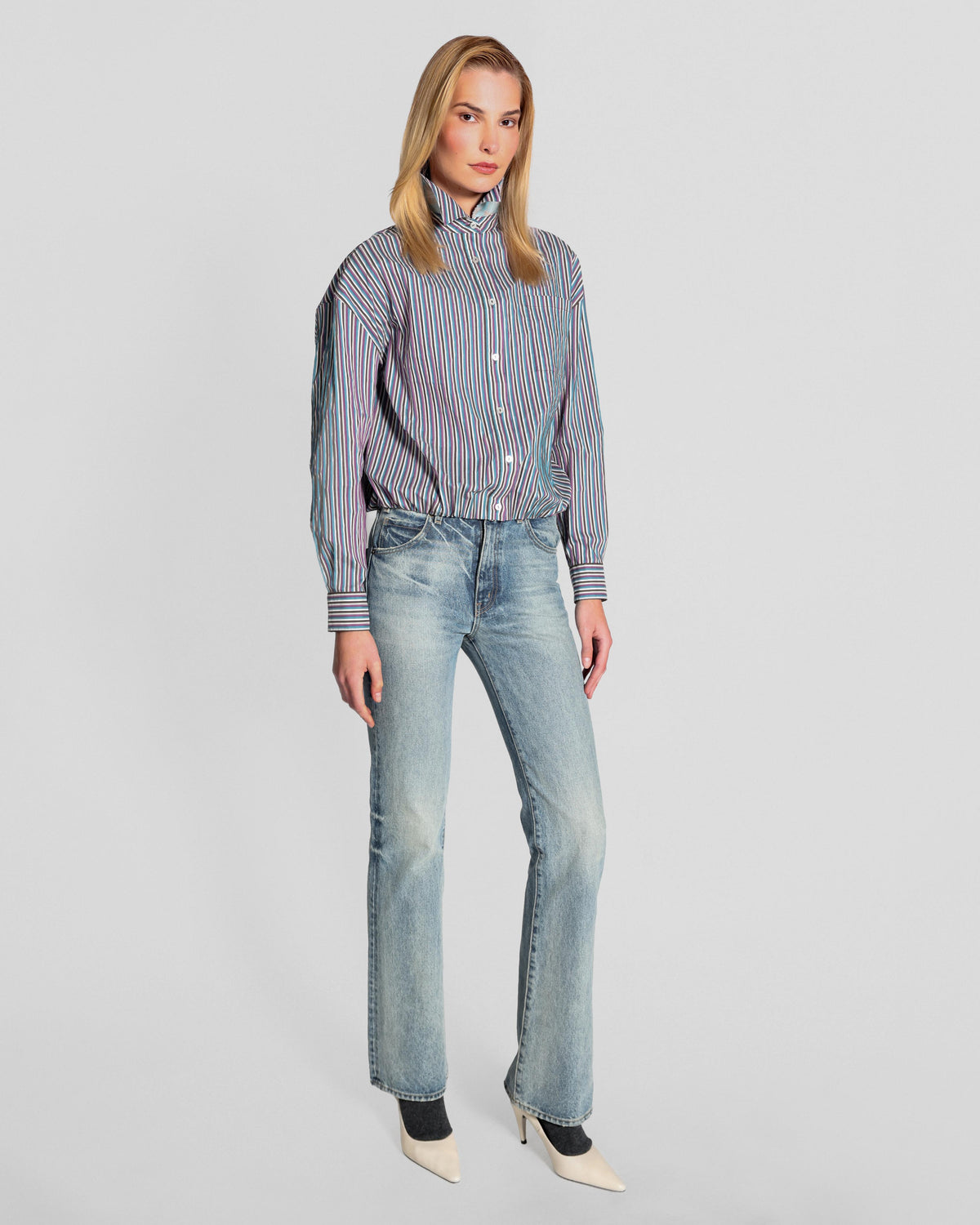 Rhapso Multi Stripe Blousant Shirt