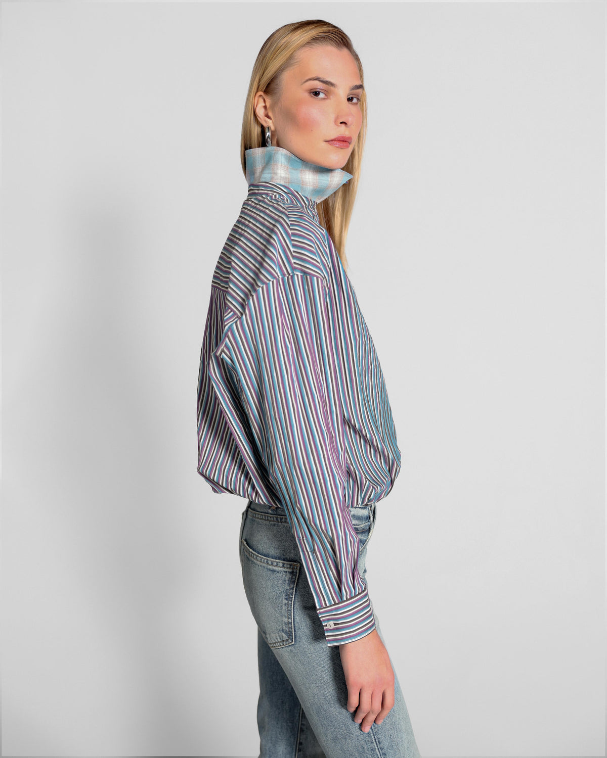Rhapso Multi Stripe Blousant Shirt