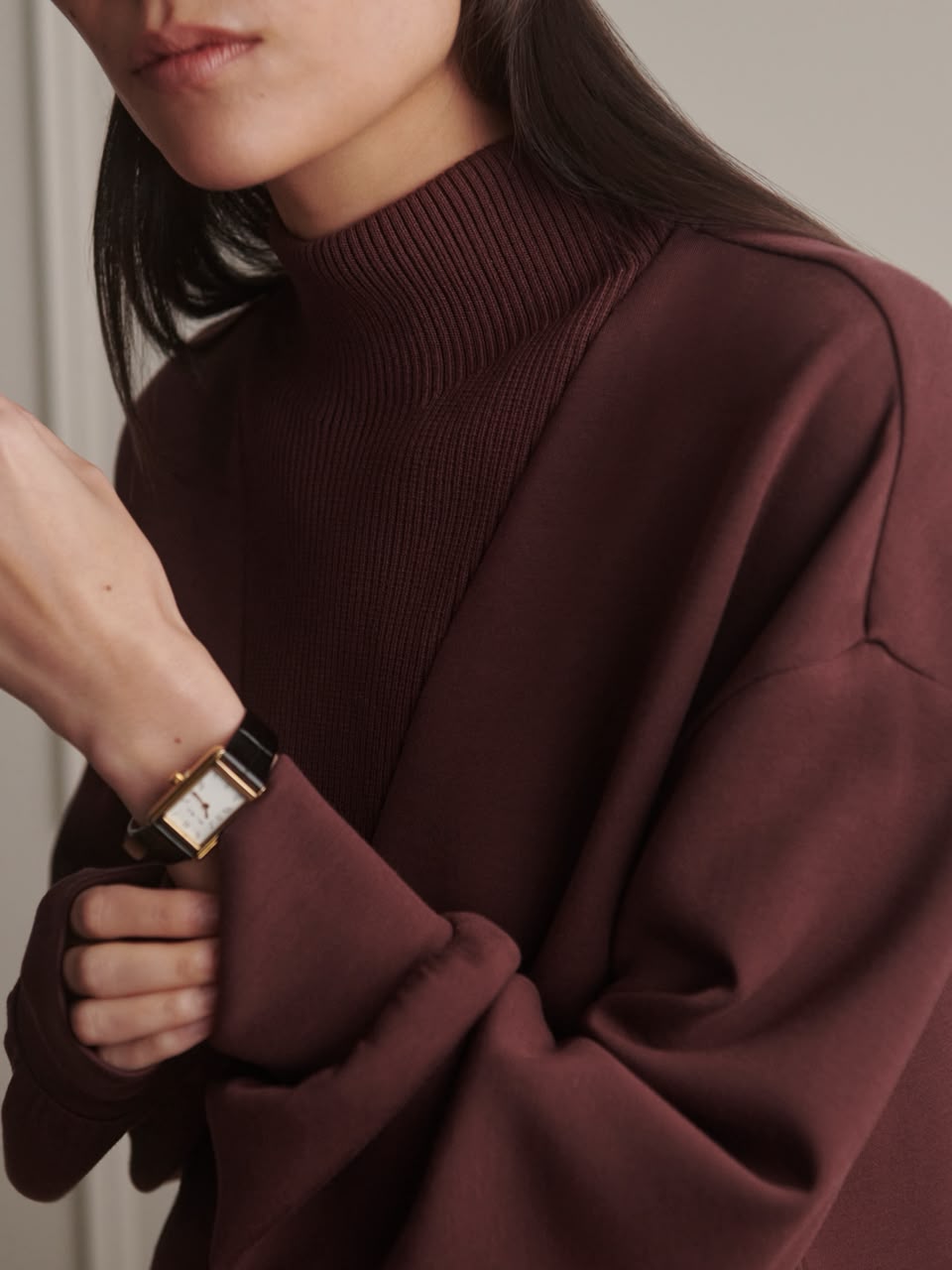Novi Longline Mock Neck Sweater