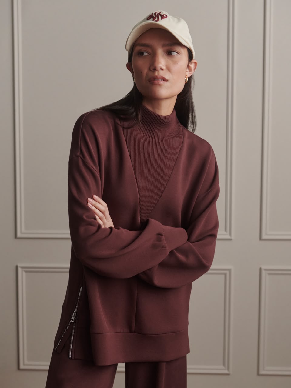 Novi Longline Mock Neck Sweater