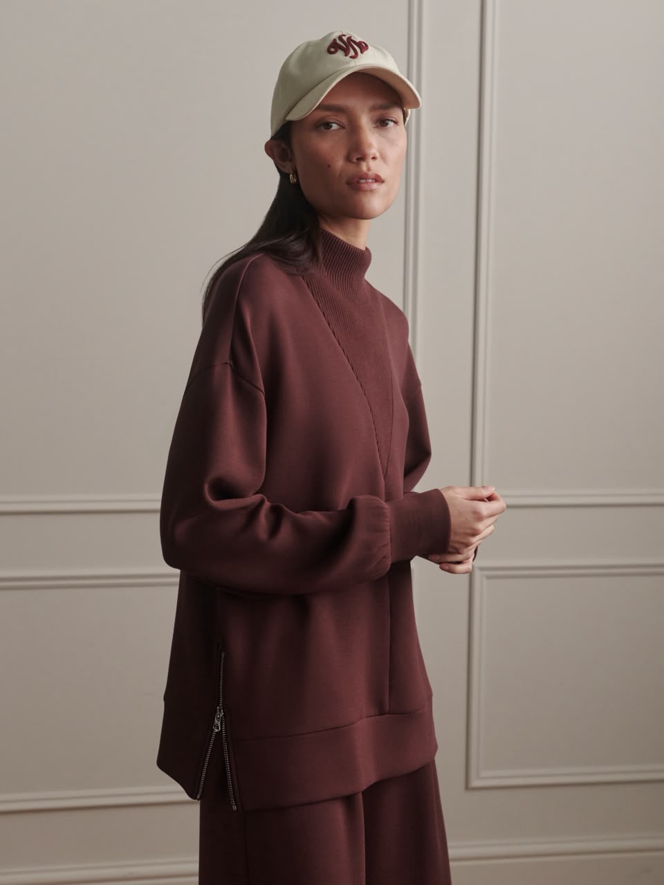Novi Longline Mock Neck Sweater