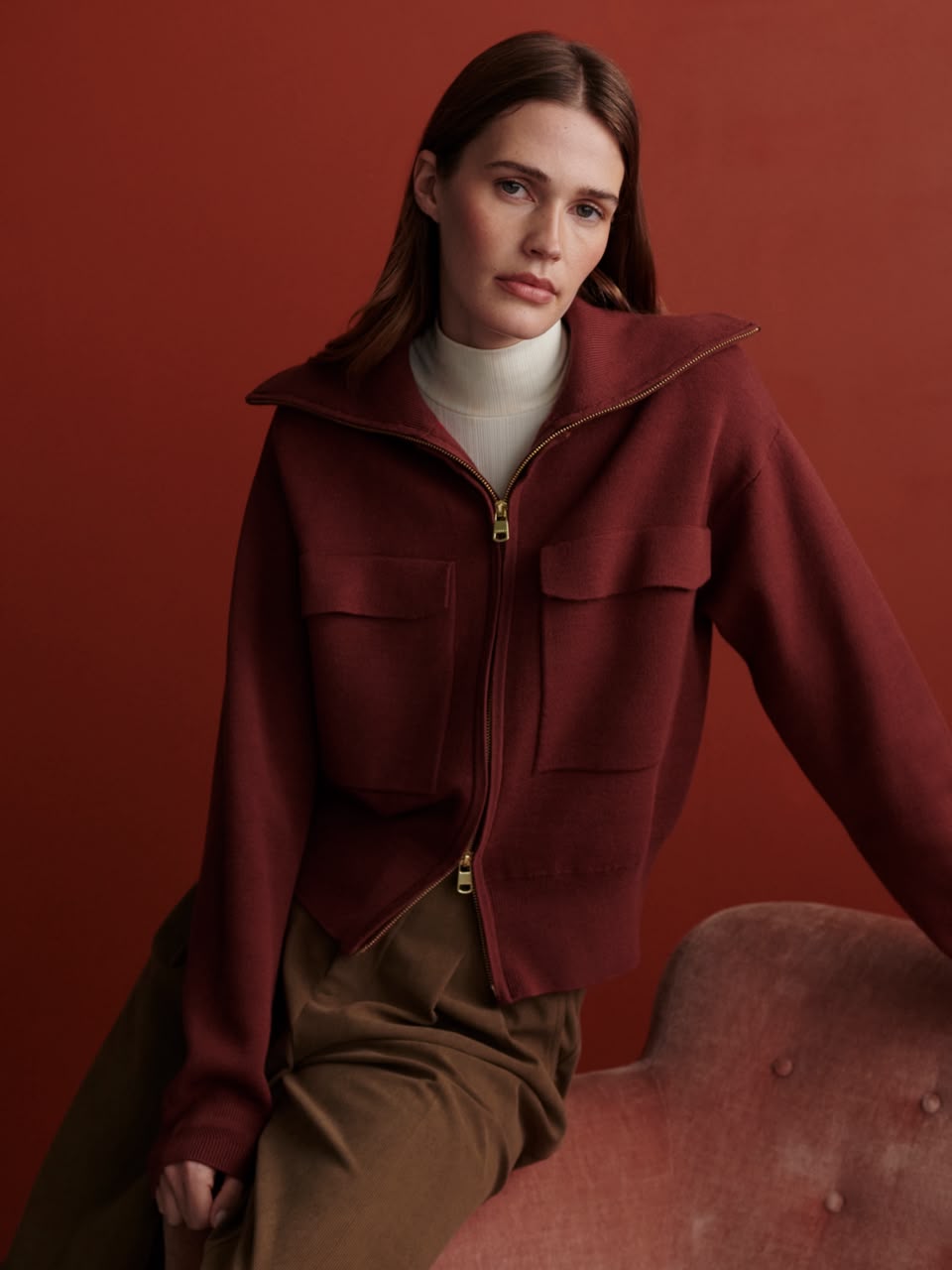 Horan Zip Through Knit Jacket