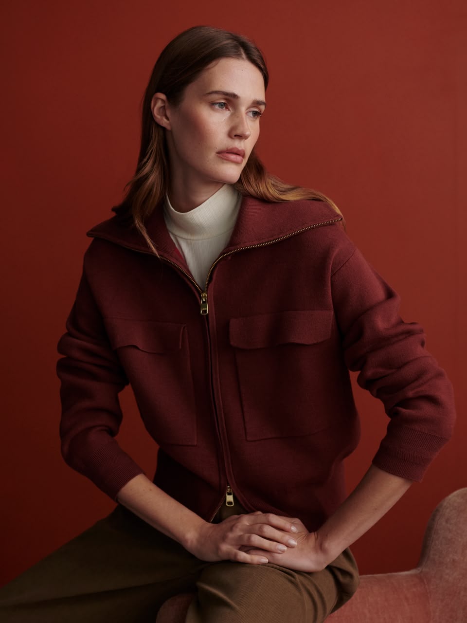 Horan Zip Through Knit Jacket