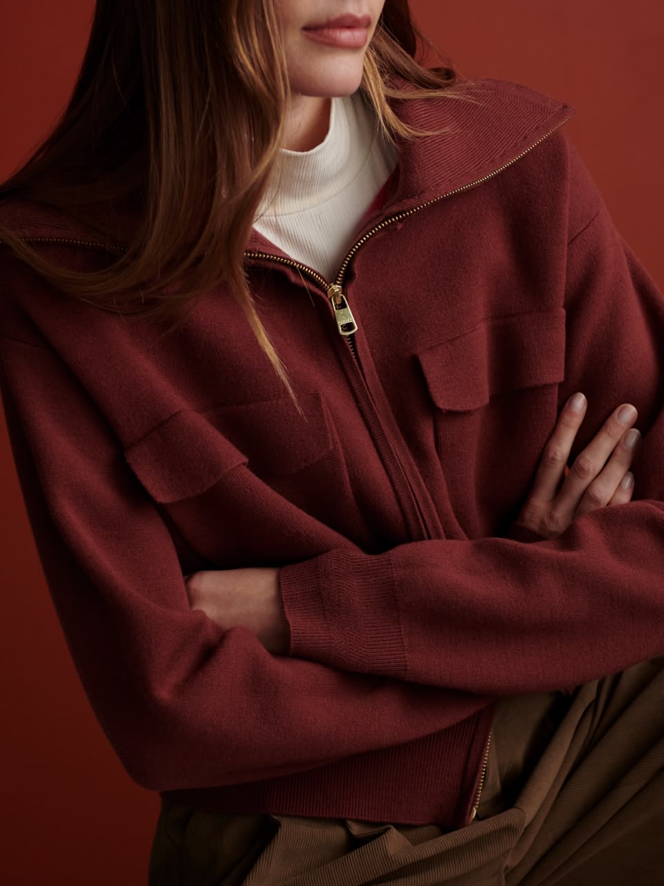 Horan Zip Through Knit Jacket