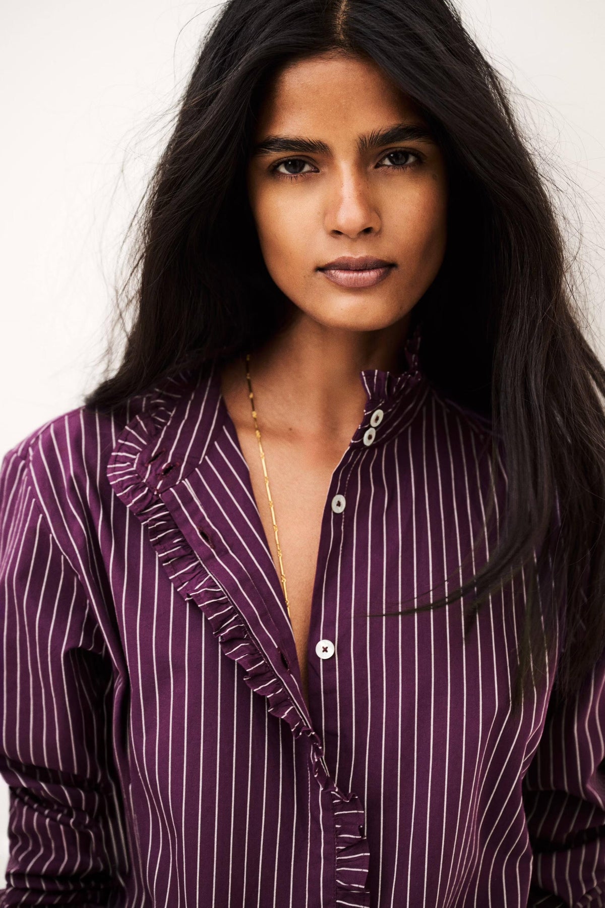 Elvire Turtle Neck Cotton Shirt